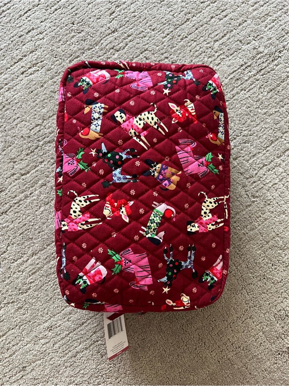 Vera Bradley XL Cosmetic Pouch in Holiday Hounds Print - Picture 3 of 11